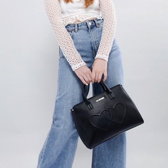 LOVE Moschino Embossed Hearts Satchel/Crossbody - Picture 6 of 8